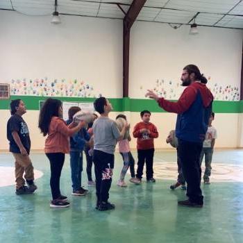 Coach Chris Hathaway at San Antonio Elementary School